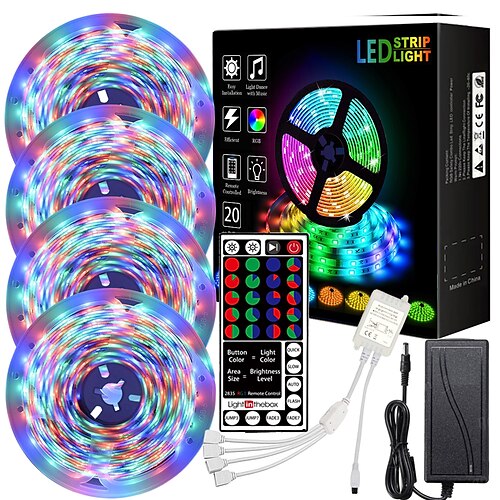 45m 65.6ft led strip lys vandtæt rgb 1080 lysdioder 2835 smd farve skiftende 44 nøgler ir controller 12v soveværelse køkken hjem
45m 65.6ft led strip lys vandtæt rgb 1080 lysdioder 2835 smd farve skiftende 44 nøgler ir controller 12v soveværelse køkken hjem