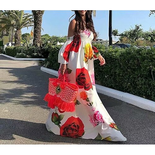 kvinders afslappet kjole svingkjole lang kjole maxi kjole sort hvid kortærmet blomster patchwork forår sommer off shoulder slank s m l xl xxl
kvinders afslappet kjole svingkjole lang kjole maxi kjole sort hvid kortærmet blomster patchwork forår sommer off shoulder slank s m l xl xxl