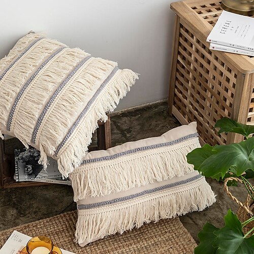 1 pcs Cotton Pillow Cover, Tassel Luxury Modern Square Zipper Traditional Classic Faux Linen
1 pcs Cotton Pillow Cover, Tassel Luxury Modern Square Zipper Traditional Classic Faux Linen