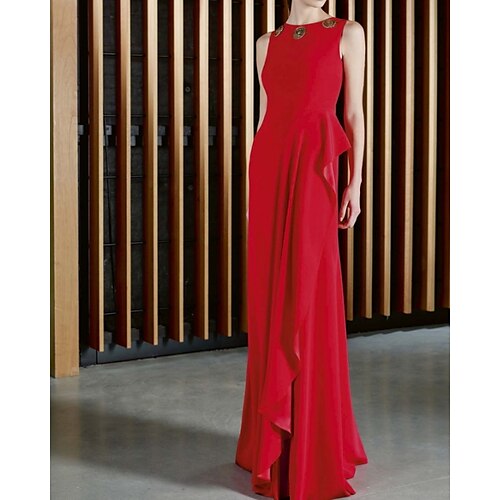A tubino Vestiti da sera minimalista Vestito Invitati del matrimonio Lungo Senza maniche Con decorazione gioiello Raso elasticizzato con Con balze 2023
A tubino Vestiti da sera minimalista Vestito Invitati del matrimonio Lungo Senza maniche Con decorazione gioiello Raso elasticizzato con Con balze 2023