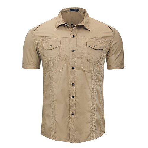 Men's Hiking Shirt / Button Down Shirts Short Sleeve Sweatshirt Top Outdoor Quick Dry Lightweight Breathable Sweat wicking Autumn / Fall Spring Summer Solid Color Black khaki Gray Hunting Fishing
Men's Hiking Shirt / Button Down Shirts Short Sleeve Sweatshirt Top Outdoor Quick Dry Lightweight Breathable Sweat wicking Autumn / Fall Spring Summer Solid Color Black khaki Gray Hunting Fishing