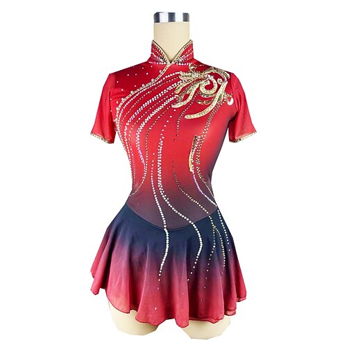 Figure Skating Dress Women's Girls' Ice Skating Dress Outfits Red Spandex High Elasticity Training Competition Skating Wear Handmade Crystal / Rhinestone Short Sleeve Ice Skating Figure Skating
Figure Skating Dress Women's Girls' Ice Skating Dress Outfits Red Spandex High Elasticity Training Competition Skating Wear Handmade Crystal / Rhinestone Short Sleeve Ice Skating Figure Skating