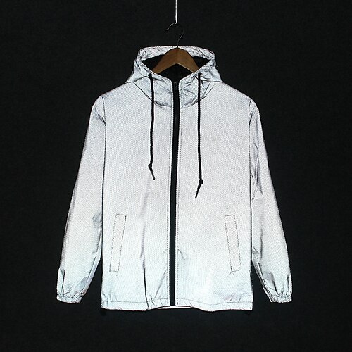 Men's Reflective Jacket Hiking Windbreaker Summer Outdoor Sun Protection Windproof Quick Dry Lightweight Jacket Top Fishing Climbing Running Silver
Men's Reflective Jacket Hiking Windbreaker Summer Outdoor Sun Protection Windproof Quick Dry Lightweight Jacket Top Fishing Climbing Running Silver