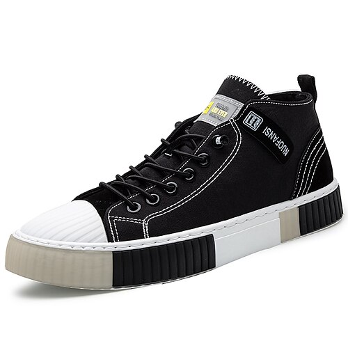 Men's Sneakers Skate Shoes High Top Sneakers Casual Outdoor Walking Shoes Canvas Black Khaki White Fall Spring
Men's Sneakers Skate Shoes High Top Sneakers Casual Outdoor Walking Shoes Canvas Black Khaki White Fall Spring