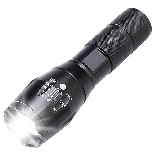 

LED Flashlights / Torch Waterproof 2000 lm LED LED Emitters 5 Mode Waterproof Night Vision Camping / Hiking / Caving Everyday Use Cycling / Bike Black / Aluminum Alloy / IPX-6