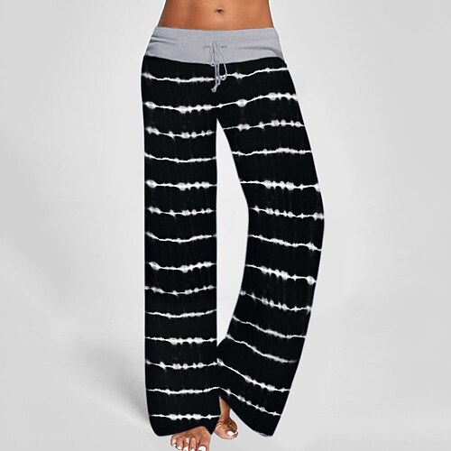 Women's Wide Leg Pants Drawstring Yoga Style for Gym Workout Bottoms Stripes Dark Grey Black Green Sports Activewear Micro-elastic / Athletic / Athleisure
Women's Wide Leg Pants Drawstring Yoga Style for Gym Workout Bottoms Stripes Dark Grey Black Green Sports Activewear Micro-elastic / Athletic / Athleisure