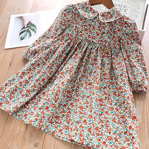 Kids Girls' Dress Graphic Above Knee Dress Print Cotton Long Sleeve Basic Dress Blue Red
Kids Girls' Dress Graphic Above Knee Dress Print Cotton Long Sleeve Basic Dress Blue Red