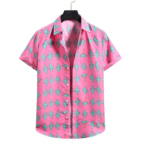 Men's Shirt Graphic Shirt Graphic Prints Collar Button Down Collar Pink 3D Print Vacation Beach Short Sleeve Print Clothing Apparel Designer
Men's Shirt Graphic Shirt Graphic Prints Collar Button Down Collar Pink 3D Print Vacation Beach Short Sleeve Print Clothing Apparel Designer