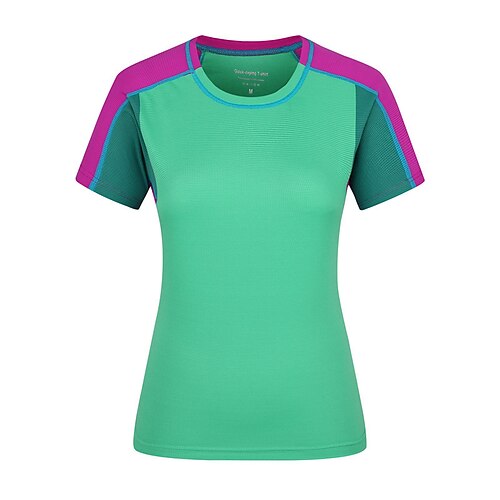 Women's T shirt Hiking Tee shirt Short Sleeve Crew Neck Tee Tshirt Top Outdoor Quick Dry Lightweight Breathable Soft Summer Polyester Patchwork Purple Red Green Fishing Climbing Running
Women's T shirt Hiking Tee shirt Short Sleeve Crew Neck Tee Tshirt Top Outdoor Quick Dry Lightweight Breathable Soft Summer Polyester Patchwork Purple Red Green Fishing Climbing Running