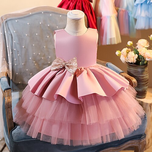 Kids Girls' Dress Solid Colored Performance Party Sequins Bow Green Blue Pink Midi Sleeveless Cute Dresses Spring Summer Regular Fit 2-6 Years / Fall / Winter
Kids Girls' Dress Solid Colored Performance Party Sequins Bow Green Blue Pink Midi Sleeveless Cute Dresses Spring Summer Regular Fit 2-6 Years / Fall / Winter