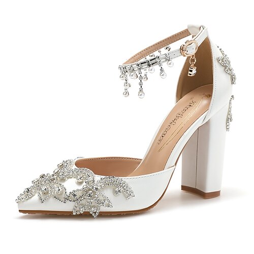Mujer Tacones Zapatos de boda Tacones con tira al tobillo Boda Diario Pedrería Perla Tacón Cuadrado Dedo Puntiagudo Sensual Minimalismo Cuero Sintético Tira de tobillo Color sólido Blanco
Mujer Tacones Zapatos de boda Tacones con tira al tobillo Boda Diario Pedrería Perla Tacón Cuadrado Dedo Puntiagudo Sensual Minimalismo Cuero Sintético Tira de tobillo Color sólido Blanco