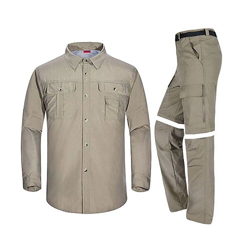 Men's Hiking Shirt with Pants Convertible Pants / Zip Off Pants Summer Outdoor Fast Dry Breathability Multi Pockets Clothing Suit SBS Zipper Fishing Climbing Running Dark Grey Army Green Khaki
Men's Hiking Shirt with Pants Convertible Pants / Zip Off Pants Summer Outdoor Fast Dry Breathability Multi Pockets Clothing Suit SBS Zipper Fishing Climbing Running Dark Grey Army Green Khaki