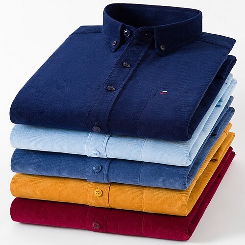 Men's Shirt Dress Shirt Solid Colored Collar Turndown Green Blue Yellow Wine Dark Green Casual Daily Long Sleeve Button-Down Clothing Apparel Cotton Business Simple / Work
Men's Shirt Dress Shirt Solid Colored Collar Turndown Green Blue Yellow Wine Dark Green Casual Daily Long Sleeve Button-Down Clothing Apparel Cotton Business Simple / Work