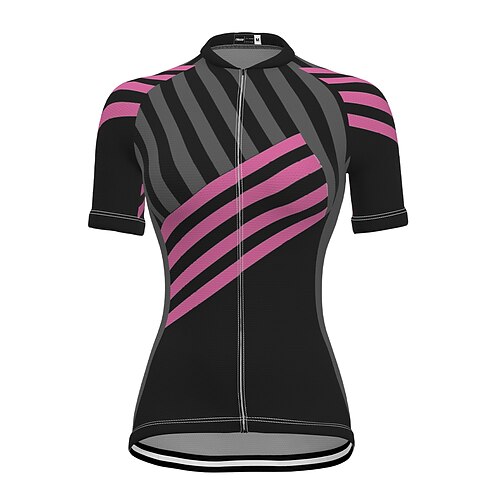 21Grams Women's Cycling Jersey Short Sleeve Bike Jersey Top with 3 Rear Pockets Mountain Bike MTB Road Bike Cycling Fast Dry Breathable Quick Dry Moisture Wicking Black Stripes Polyester Spandex
21Grams Women's Cycling Jersey Short Sleeve Bike Jersey Top with 3 Rear Pockets Mountain Bike MTB Road Bike Cycling Fast Dry Breathable Quick Dry Moisture Wicking Black Stripes Polyester Spandex