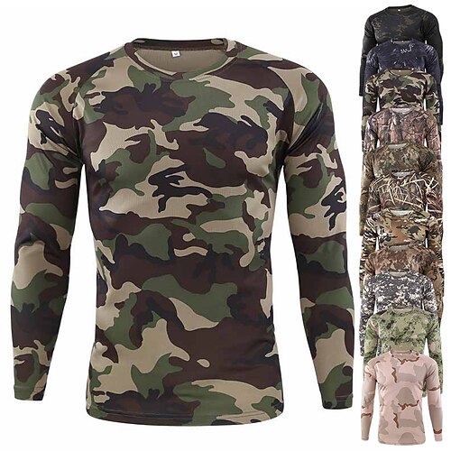 Herre Trekking T-shirt Jagt-T-shirt Camouflage Jagt-T-shirt camouflage Langærmet Udendørs Forår Efterår Ultra Lys (Ul) Åndbart Hurtigtørrende Udendørs Toppe Polyester Campering & Vandring Jagt Fiskeri
Herre Trekking T-shirt Jagt-T-shirt Camouflage Jagt-T-shirt camouflage Langærmet Udendørs Forår Efterår Ultra Lys (Ul) Åndbart Hurtigtørrende Udendørs Toppe Polyester Campering & Vandring Jagt Fiskeri