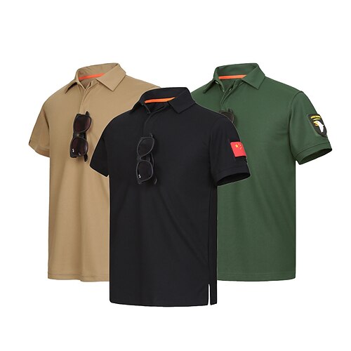 Men's Hunting T-shirt Tee shirt Military Tactical Shirt Solid Colored Short Sleeve Outdoor Summer Ultra Light (UL) Fast Dry Breathability Wearable Top Polyester Camping / Hiking Hunting Fishing Lapel
Men's Hunting T-shirt Tee shirt Military Tactical Shirt Solid Colored Short Sleeve Outdoor Summer Ultra Light (UL) Fast Dry Breathability Wearable Top Polyester Camping / Hiking Hunting Fishing Lapel