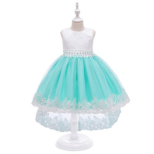 Toddler Girls' Dress Solid Color Party Dress Knee-length Dress Wedding Embroidered Sleeveless Fashion Dress 3-7 Years Spring Green / Cute / Summer
Toddler Girls' Dress Solid Color Party Dress Knee-length Dress Wedding Embroidered Sleeveless Fashion Dress 3-7 Years Spring Green / Cute / Summer