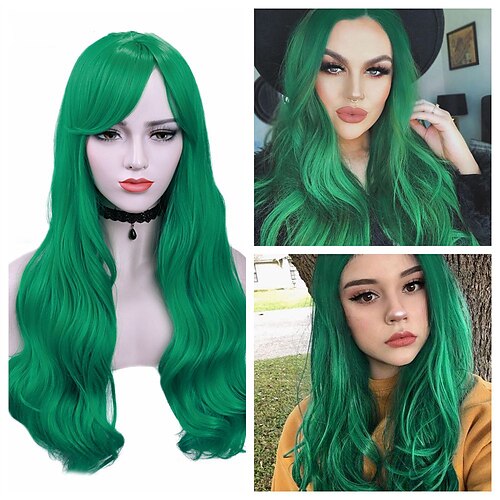 Synthetic Wig Deep Wave Side Part Wig Medium Length Brown / Burgundy Mint Green Black Red Synthetic Hair Women's Cosplay Party Fashion Red Green
Synthetic Wig Deep Wave Side Part Wig Medium Length Brown / Burgundy Mint Green Black Red Synthetic Hair Women's Cosplay Party Fashion Red Green