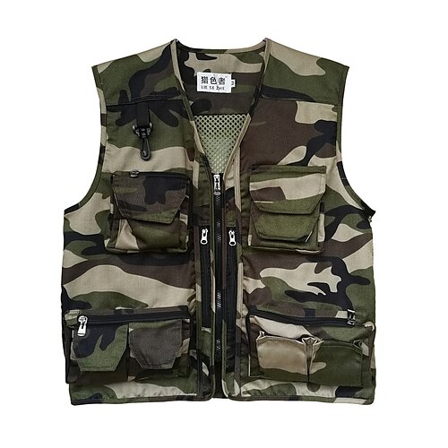 Men's Fishing Vest Military Tactical Vest Hiking Vest Sleeveless Outerwear Vest / Gilet Top Outdoor Quick Dry Lightweight Breathable Multi Pockets Autumn / Fall Spring Cotton Polyester Camo Yellow
Men's Fishing Vest Military Tactical Vest Hiking Vest Sleeveless Outerwear Vest / Gilet Top Outdoor Quick Dry Lightweight Breathable Multi Pockets Autumn / Fall Spring Cotton Polyester Camo Yellow