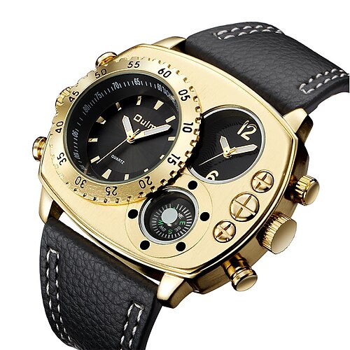 Oulm Per uomo Orologio sportivo Analogico Quarzo Informale Due fusi orari Quadrante grande Data del giorno / Un anno / Vera pelle
Oulm Per uomo Orologio sportivo Analogico Quarzo Informale Due fusi orari Quadrante grande Data del giorno / Un anno / Vera pelle
