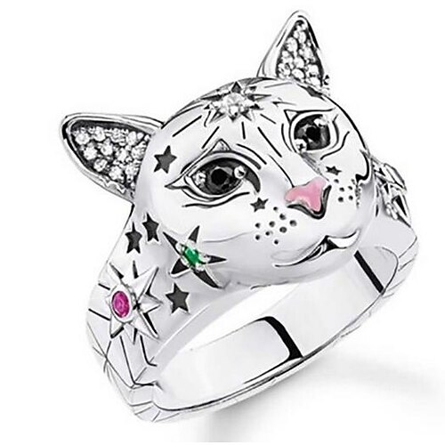 1 stk Ring Justerbar ring For Dame Gade Festival Legering Klassisk Kat
1 stk Ring Justerbar ring For Dame Gade Festival Legering Klassisk Kat