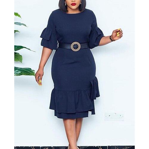 kvinders plus size flatterende kjoler æbleformet kjole bryllup gæste flæse arbejdskjole ensfarvet rund hals halv ærme efterår forår kjole elegant midikjole formel kjole
kvinders plus size flatterende kjoler æbleformet kjole bryllup gæste flæse arbejdskjole ensfarvet rund hals halv ærme efterår forår kjole elegant midikjole formel kjole
