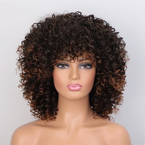 

Synthetic Wig Afro Curly Short Bob Wig Short A10 A11 A1 A2 A3 Synthetic Hair Women's Cosplay Party Fashion Black Brown