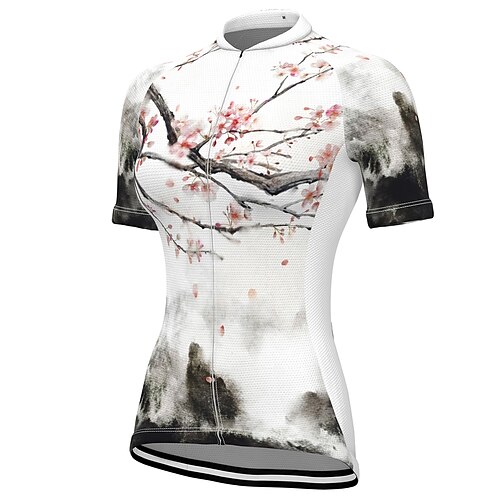 21Grams Women's Cycling Jersey Short Sleeve Bike Jersey Top with 3 Rear Pockets Mountain Bike MTB Road Bike Cycling Fast Dry Breathable Quick Dry Moisture Wicking White Floral Botanical Polyester
21Grams Women's Cycling Jersey Short Sleeve Bike Jersey Top with 3 Rear Pockets Mountain Bike MTB Road Bike Cycling Fast Dry Breathable Quick Dry Moisture Wicking White Floral Botanical Polyester