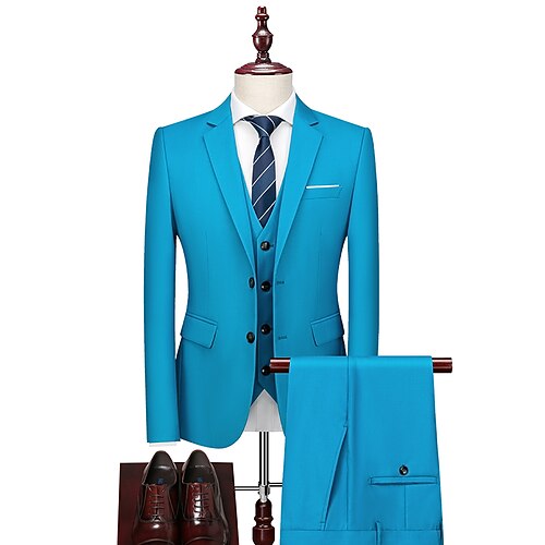 Black Blue Yellow Men's Suits 3 Piece Solid Colored Standard Fit Single Breasted Two-buttons 2022 / Spring, Fall, Winter, Summer / Polyester / Vest / Pants / Jacket
Black Blue Yellow Men's Suits 3 Piece Solid Colored Standard Fit Single Breasted Two-buttons 2022 / Spring, Fall, Winter, Summer / Polyester / Vest / Pants / Jacket