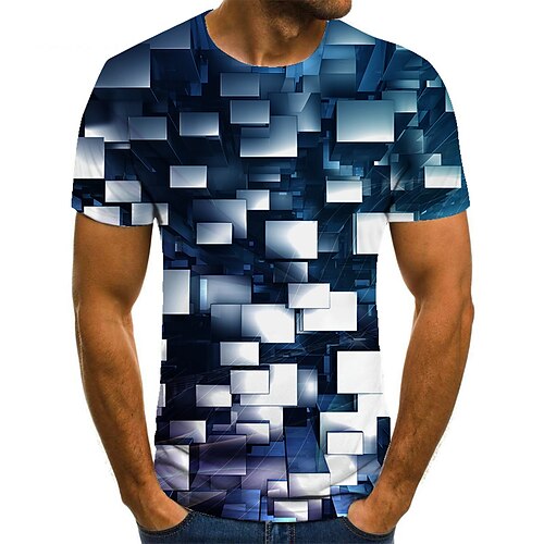 Men's T shirt Tee Geometric Round Neck Black / White 3D Print Casual Daily Short Sleeve 3D Print Print Clothing Apparel Fashion Casual
Men's T shirt Tee Geometric Round Neck Black / White 3D Print Casual Daily Short Sleeve 3D Print Print Clothing Apparel Fashion Casual