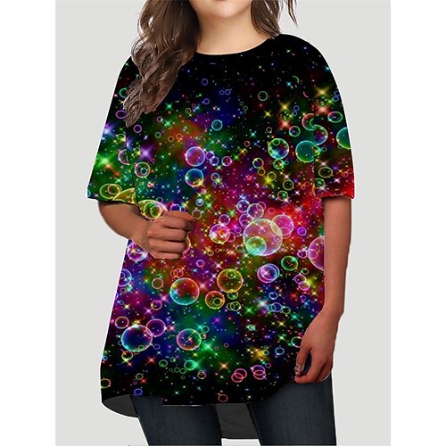 Women's Plus Size T Shirt Dress Tee Dress Graphic Crew Neck Print Half Sleeve Fall Spring Basic Casual Short Mini Dress Causal Daily Dress
Women's Plus Size T Shirt Dress Tee Dress Graphic Crew Neck Print Half Sleeve Fall Spring Basic Casual Short Mini Dress Causal Daily Dress