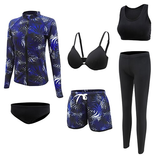 Women's Rashguard Swimsuit UV Sun Protection UPF50 Breathable Full Body Swimwear Bathing Suit 6-Piece Swimming Surfing Water Sports Floral / Botanical Autumn / Fall Spring Summer / 6pcs / Quick Dry
Women's Rashguard Swimsuit UV Sun Protection UPF50 Breathable Full Body Swimwear Bathing Suit 6-Piece Swimming Surfing Water Sports Floral / Botanical Autumn / Fall Spring Summer / 6pcs / Quick Dry