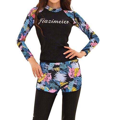 Women's Rashguard Swimsuit Spandex Swimwear Bathing Suit UV Sun Protection UPF50 Breathable Full Body 4-Piece - Swimming Surfing Water Sports Floral / Botanical Autumn / Fall Spring Summer
Women's Rashguard Swimsuit Spandex Swimwear Bathing Suit UV Sun Protection UPF50 Breathable Full Body 4-Piece - Swimming Surfing Water Sports Floral / Botanical Autumn / Fall Spring Summer