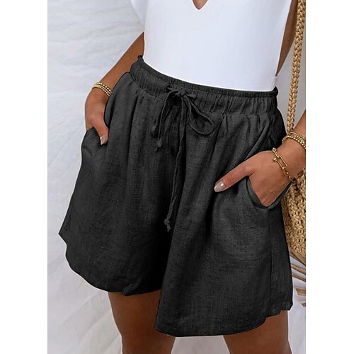 Women's Slacks Shorts Cotton Blend White Black Mid Waist Basic Lightweight Chino Daily Weekend Pocket Short Comfort Plain S M L XL / Loose Fit
Women's Slacks Shorts Cotton Blend White Black Mid Waist Basic Lightweight Chino Daily Weekend Pocket Short Comfort Plain S M L XL / Loose Fit