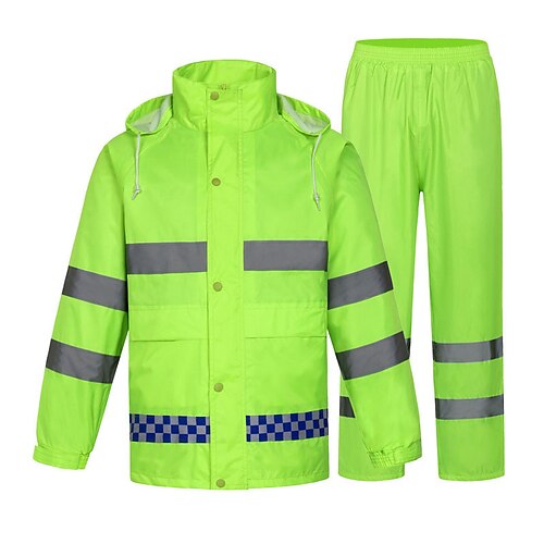 Soft Breathable Reflective Raincoat- Raincoat Reflective Waterproof Rainproof Jacket Outdoor Riding Rainproof Set with Hat (Color : Green, Size : XXL (175))
Soft Breathable Reflective Raincoat- Raincoat Reflective Waterproof Rainproof Jacket Outdoor Riding Rainproof Set with Hat (Color : Green, Size : XXL (175))