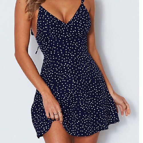 Per donna Abito con bretelline Mini abito Senza maniche A pois Schiena scoperta Estate Primavera A V Informale 2023 S M L XL 2XL
Per donna Abito con bretelline Mini abito Senza maniche A pois Schiena scoperta Estate Primavera A V Informale 2023 S M L XL 2XL
