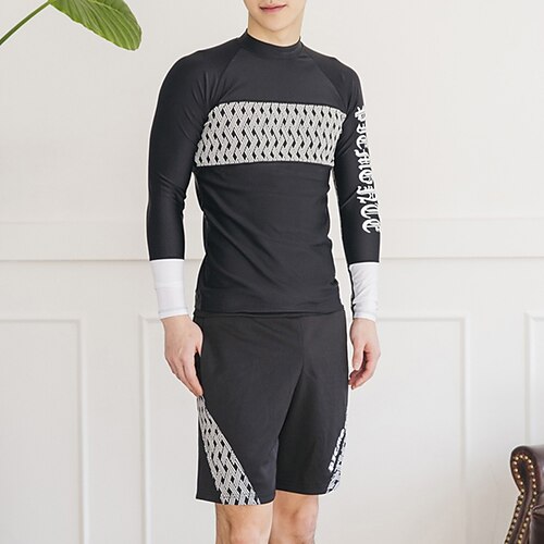 Men's Rash guard Swimsuit UV Sun Protection UPF50 Breathable Long Sleeve Diving Suit Swimsuit 3-Piece Swimming Diving Surfing Water Sports Grid Pattern Spring Summer Autumn / Fall / Quick Dry
Men's Rash guard Swimsuit UV Sun Protection UPF50 Breathable Long Sleeve Diving Suit Swimsuit 3-Piece Swimming Diving Surfing Water Sports Grid Pattern Spring Summer Autumn / Fall / Quick Dry