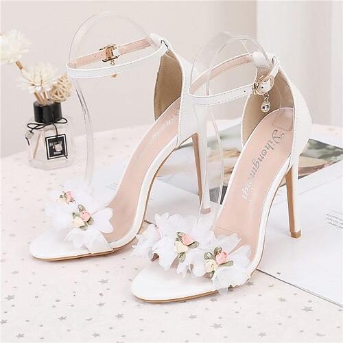 Per donna scarpe da sposa Tacchi con cinturino alla caviglia Sandali da sposa Scarpe da sposa Fiori di raso Fibbia Di pizzo Stiletto Occhio di pernice PU Listino alla caviglia Tinta unita Bianco
Per donna scarpe da sposa Tacchi con cinturino alla caviglia Sandali da sposa Scarpe da sposa Fiori di raso Fibbia Di pizzo Stiletto Occhio di pernice PU Listino alla caviglia Tinta unita Bianco