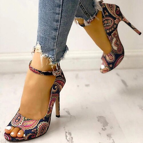 Women's Sandals High Heels Ankle Strap Heels Stiletto Heel Round Toe Rubber Ankle Strap Color Block Rainbow
Women's Sandals High Heels Ankle Strap Heels Stiletto Heel Round Toe Rubber Ankle Strap Color Block Rainbow