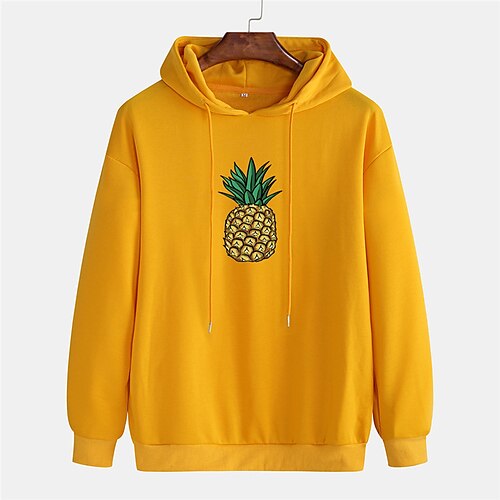 Men's Pullover Hoodie Sweatshirt Graphic Prints Pineapple Fruit 3D Hooded Sports Outdoor Daily Sports Hot Stamping Basic Casual Hoodies Sweatshirts Long Sleeve Black White Yellow
Men's Pullover Hoodie Sweatshirt Graphic Prints Pineapple Fruit 3D Hooded Sports Outdoor Daily Sports Hot Stamping Basic Casual Hoodies Sweatshirts Long Sleeve Black White Yellow
