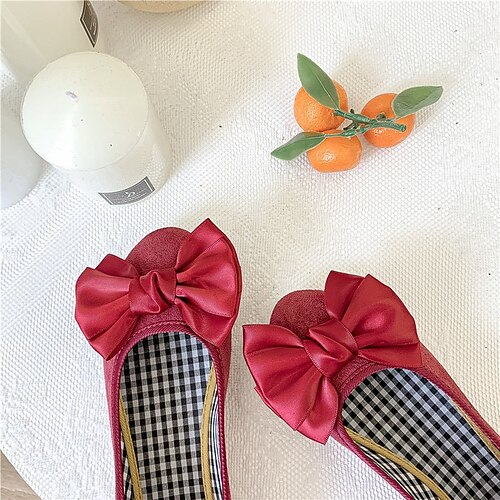 Women's Flats Plus Size Bowknot Satin Flower Flat Heel Round Toe Basic Rubber Suede Loafer Solid Colored Black Green Red
Women's Flats Plus Size Bowknot Satin Flower Flat Heel Round Toe Basic Rubber Suede Loafer Solid Colored Black Green Red