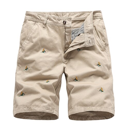 Men's Chic Modern Casual / Sporty Chinos Shorts Embroidered Zipper Multiple Pockets Knee Length Pants Casual Daily Micro-elastic Embroidery Solid Colored Comfort Breathable Mid Waist Black Gray
Men's Chic Modern Casual / Sporty Chinos Shorts Embroidered Zipper Multiple Pockets Knee Length Pants Casual Daily Micro-elastic Embroidery Solid Colored Comfort Breathable Mid Waist Black Gray