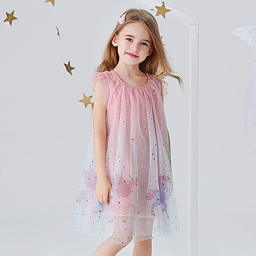 Kids Girls' Dress Unicorn Knee-length Dress Sequins Cotton Sleeveless Cute Dress Summer Multicolor
Kids Girls' Dress Unicorn Knee-length Dress Sequins Cotton Sleeveless Cute Dress Summer Multicolor