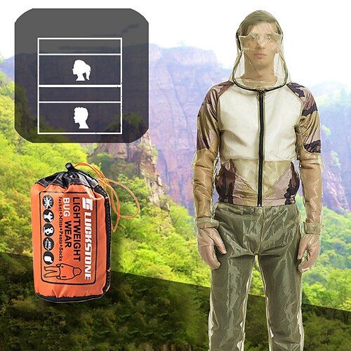 Men's Women's Mosquito Head Net Hat Mosquito Suit Summer Outdoor Portable UV Sun Protection Anti-Mosquito Quick Dry Jacket Top Clothing Suit Fishing Climbing Running Army green spell camouflage
Men's Women's Mosquito Head Net Hat Mosquito Suit Summer Outdoor Portable UV Sun Protection Anti-Mosquito Quick Dry Jacket Top Clothing Suit Fishing Climbing Running Army green spell camouflage