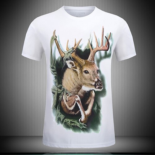 Men's Hunting T-shirt Tee shirt 3D Deer Short Sleeve Outdoor Summer Quick Dry Breathability Wearable Soft Top Cotton Camping / Hiking Hunting Fishing Green
Men's Hunting T-shirt Tee shirt 3D Deer Short Sleeve Outdoor Summer Quick Dry Breathability Wearable Soft Top Cotton Camping / Hiking Hunting Fishing Green