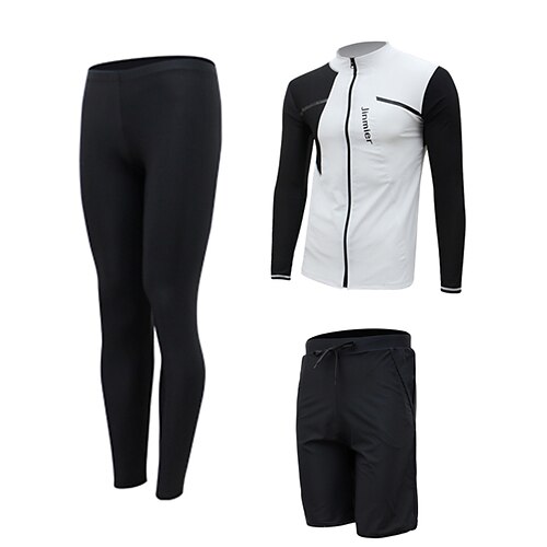 Men's Rashguard Swimsuit Swimwear Bathing Suit UV Sun Protection UPF50 Breathable Full Body 3-Piece Front Zip - Swimming Surfing Water Sports Patchwork Autumn / Fall Spring Summer / Quick Dry
Men's Rashguard Swimsuit Swimwear Bathing Suit UV Sun Protection UPF50 Breathable Full Body 3-Piece Front Zip - Swimming Surfing Water Sports Patchwork Autumn / Fall Spring Summer / Quick Dry