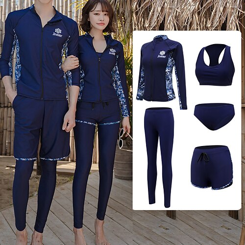 Women's Rashguard Swimsuit Swimwear Bathing Suit UV Sun Protection UPF50 Breathable Full Body Front Zip 5-Piece - Swimming Surfing Water Sports Floral / Botanical Autumn / Fall Spring Summer
Women's Rashguard Swimsuit Swimwear Bathing Suit UV Sun Protection UPF50 Breathable Full Body Front Zip 5-Piece - Swimming Surfing Water Sports Floral / Botanical Autumn / Fall Spring Summer