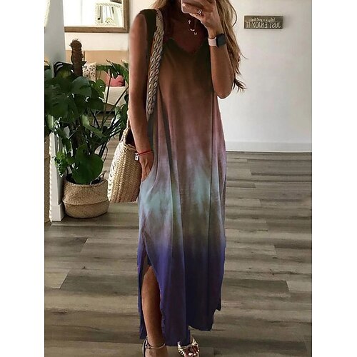 Women's Shift Dress Long Dress Maxi Dress Light Blue Green Black Sleeveless Tie Dye Print Summer Crew Neck 2022 S M L XL XXL XXXL
Women's Shift Dress Long Dress Maxi Dress Light Blue Green Black Sleeveless Tie Dye Print Summer Crew Neck 2022 S M L XL XXL XXXL