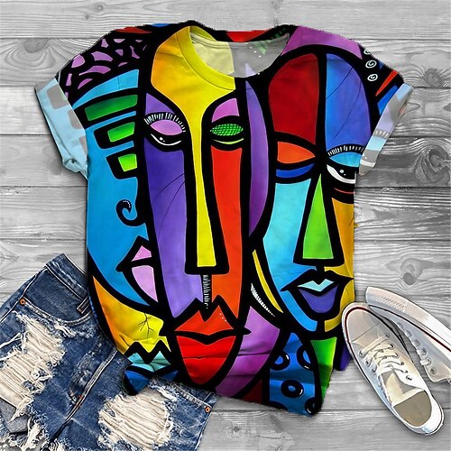 Per donna Taglia grossa Top maglietta Pop art Astratto Stampa Manica corta Girocollo Essenziale Collegiale Giornaliero Per eventi Jersey di cotone spandex Primavera Estate Blu / Plus Size / Plus Size
Per donna Taglia grossa Top maglietta Pop art Astratto Stampa Manica corta Girocollo Essenziale Collegiale Giornaliero Per eventi Jersey di cotone spandex Primavera Estate Blu / Plus Size / Plus Size