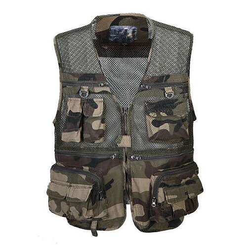 Men's Fishing Vest Hiking Vest Work Vest Sleeveless Top Outdoor Quick Dry Lightweight Breathable Sweat wicking Autumn / Fall Spring Summer Dark Khaki Yellow Ruins Camouflage Camping / Hiking Hunting
Men's Fishing Vest Hiking Vest Work Vest Sleeveless Top Outdoor Quick Dry Lightweight Breathable Sweat wicking Autumn / Fall Spring Summer Dark Khaki Yellow Ruins Camouflage Camping / Hiking Hunting